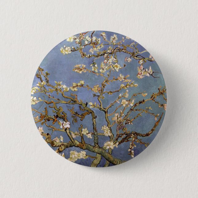 Chapa Redonda De 5 Cm Van Gogh Almond Blossom (Anverso)