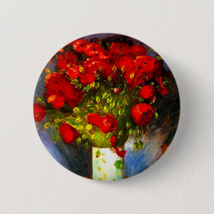Chapa Redonda De 5 Cm Van Gogh Red Poppies