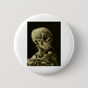 Chapa Redonda De 5 Cm van gogh Skull