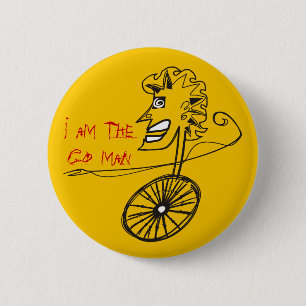 Chapa Redonda De 5 Cm Van los amantes de la bici del bicyle del hombre