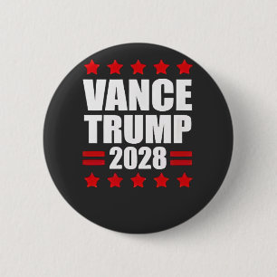 Chapa Redonda De 5 Cm Vance Trump elecciones presidenciales 2028