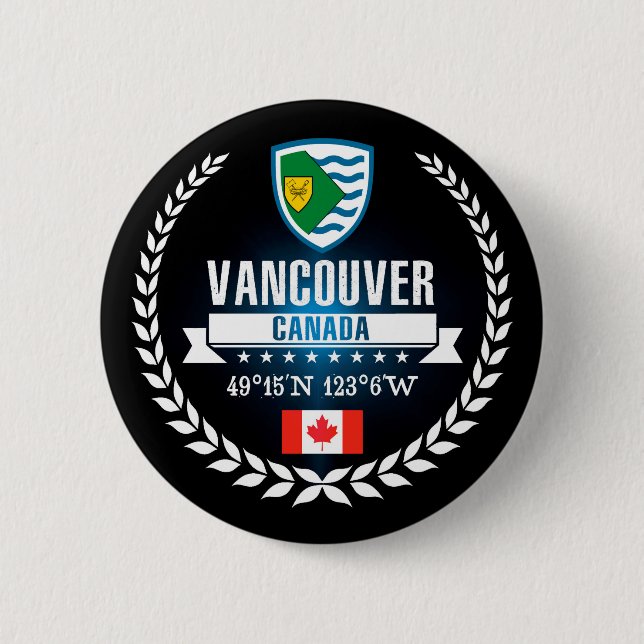 Chapa Redonda De 5 Cm Vancouver (Anverso)