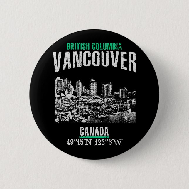 Chapa Redonda De 5 Cm Vancouver (Anverso)