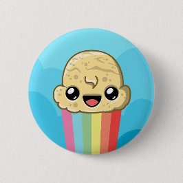 Chapa Redonda De 5 Cm Vanilla Ice Cream Rainbow Trail - Ice Cream Jump