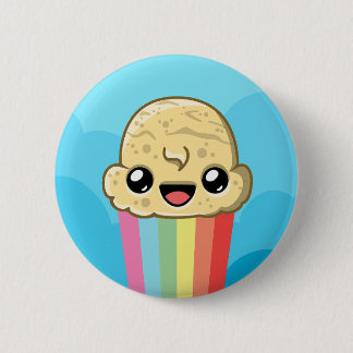 Chapa Redonda De 5 Cm Vanilla Ice Cream Rainbow Trail - Ice Cream Jump