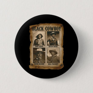 Chapa Redonda De 5 Cm Vaquero Negro Rodeo Occidental Melanina Historia N