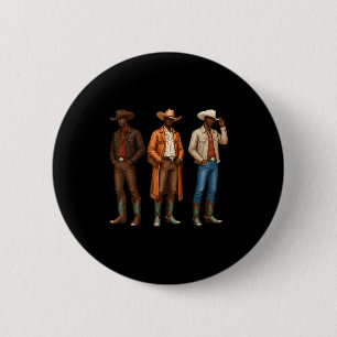 Chapa Redonda De 5 Cm Vaquero negro western rodeo melanina herencia Texa