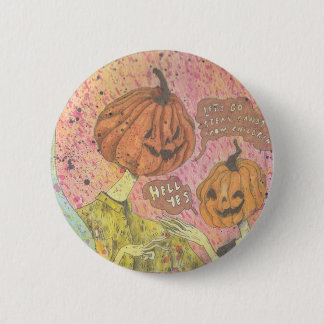 Chapa Redonda De 5 Cm Vayamos roban el caramelo del Pin de Halloween de