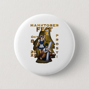 Chapa Redonda De 5 Cm Vector de Manktoberfest