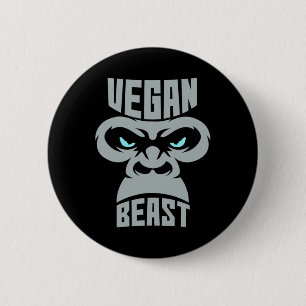 Chapa Redonda De 5 Cm Vegan Beast Workout Músculo Gorila Gimnasio Bodybu