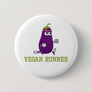 Chapa Redonda De 5 Cm Vegan Runner Eggplant