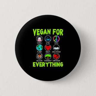 Chapa Redonda De 5 Cm Vegano para todo divertido vegetariano hombres veg