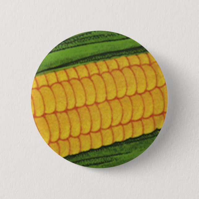 Chapa Redonda De 5 Cm Vegetales de alimentos de época; maíz amarillo en  (Anverso)