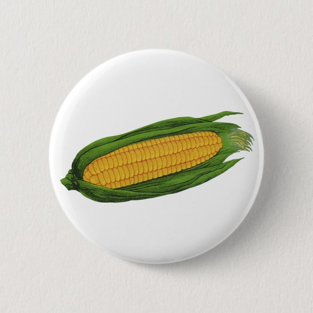 Chapa Redonda De 5 Cm Vegetales de alimentos de época; maíz amarillo en  (Anverso)