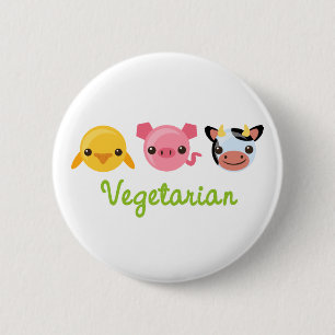 Chapa Redonda De 5 Cm Vegetariano