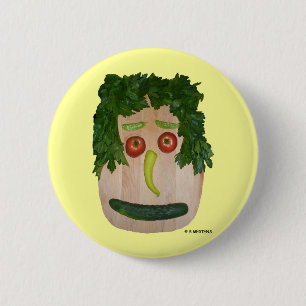 Chapa Redonda De 5 Cm Veggie Face