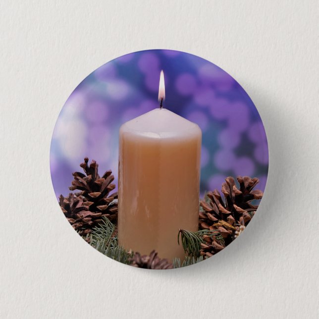 Chapa Redonda De 5 Cm velas de navidades (Anverso)