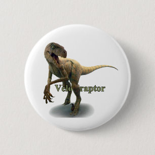 Chapa Redonda De 5 Cm Velociraptor