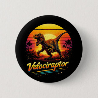 Chapa Redonda De 5 Cm Velociraptor