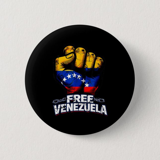 Chapa Redonda De 5 Cm Venezuela Flag Venezuela Libre 2026  (Anverso)