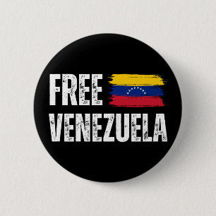Chapa Redonda De 5 Cm Venezuela Libre