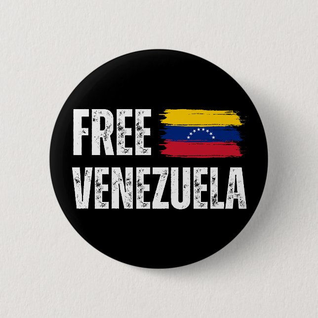 Chapa Redonda De 5 Cm Venezuela Libre (Anverso)