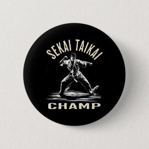 Chapa Redonda De 5 Cm Ventilador de Karate de Artes Marciales - Diseño d