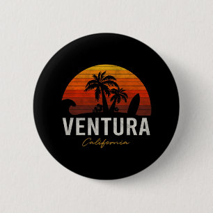 Chapa Redonda De 5 Cm Ventura Beach California Palms Vacation Surf Sundo