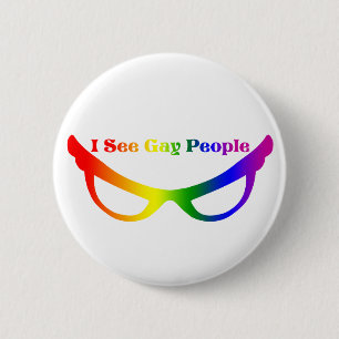 Chapa Redonda De 5 Cm Veo a gente gay