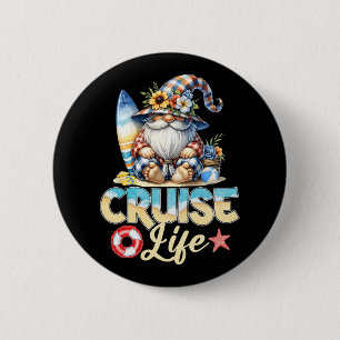 Chapa Redonda De 5 Cm Verano con mi Gnomies Vacaciones Cruise Life Gnome