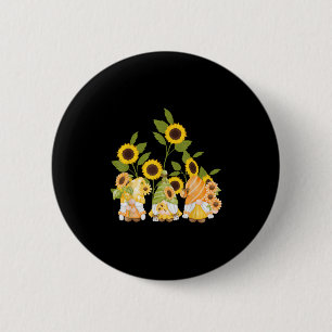 Chapa Redonda De 5 Cm Verano de las mujeres del jardín de girasol de los