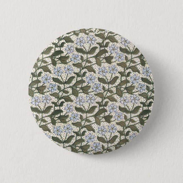 Chapa Redonda De 5 Cm Verano Periwinkle Bonito Flor Elegante Floral (Anverso)