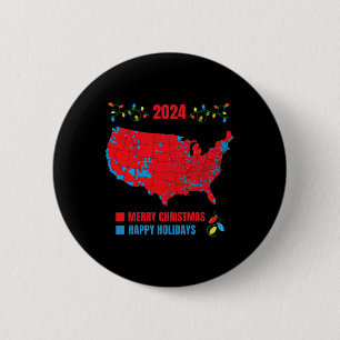 Chapa Redonda De 5 Cm Verdadera Navidad en el mapa electoral de 2024 Tru