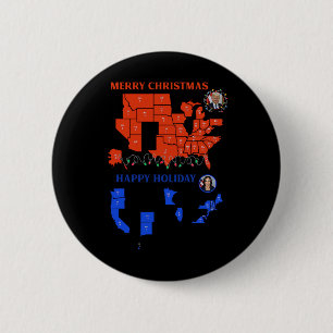 Chapa Redonda De 5 Cm Verdadera Navidad en el mapa electoral de 2024 Tru
