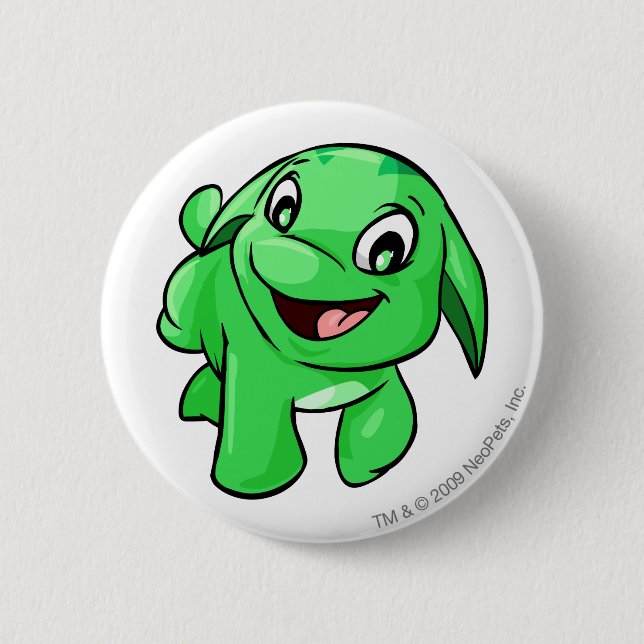 Chapa Redonda De 5 Cm Verde de Poogle (Anverso)