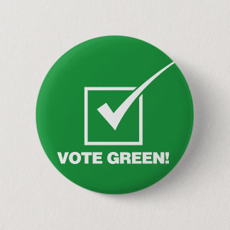 Chapa Redonda De 5 Cm Verde del voto - sólido