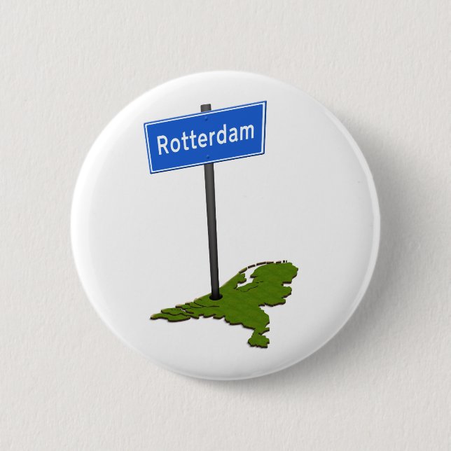 Chapa Redonda De 5 Cm Verkeersbord de Rotterdam (Anverso)