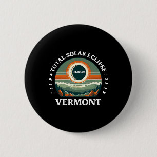 Chapa Redonda De 5 Cm Vermont Eclipse 4.08.24 Estados Unidos Total Eclip