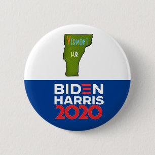 Chapa Redonda De 5 Cm Vermont para Biden Harris 2020