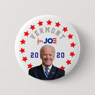 Chapa Redonda De 5 Cm VERMONT para las elecciones presidenciales de Joe