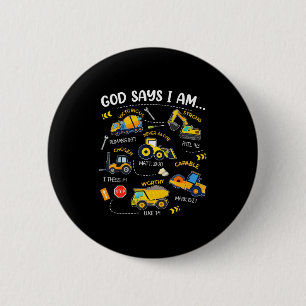 Chapa Redonda De 5 Cm Versículos de la Biblia cristiana Dios dice que so