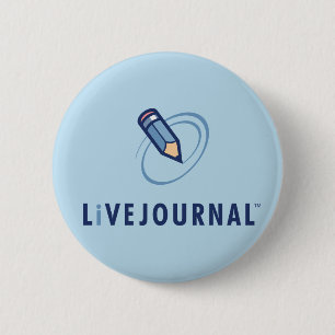 Chapa Redonda De 5 Cm Vertical del logotipo de LiveJournal