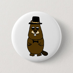 Chapa Redonda De 5 Cm Vestido de Groundhog