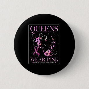 Chapa Redonda De 5 Cm Vestir Cáncer de Mama Rosa Awareness Bling Pink Ri