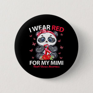 Chapa Redonda De 5 Cm Vestir Rojo Para Mi Mimi Alerta Concientización So