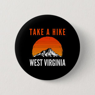 Chapa Redonda De 5 Cm Vete a Caminar West Virginia Sunset Mountain Sende