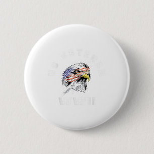 Chapa Redonda De 5 Cm Veterana Wwii de Estados Unidos - Campaña de Guerr