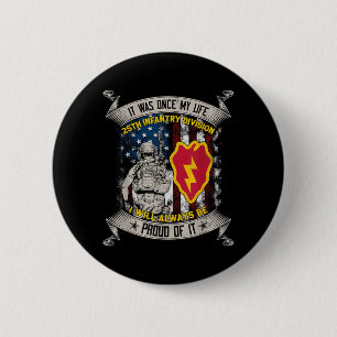 Chapa Redonda De 5 Cm Veterano de la División de Infantería 25 Schofield