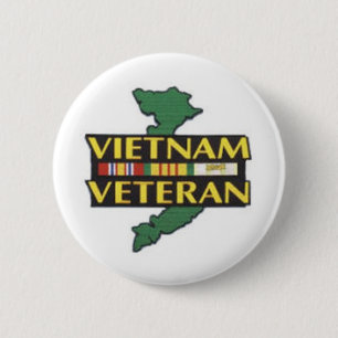 Chapa Redonda De 5 Cm Veterano de Vietnam