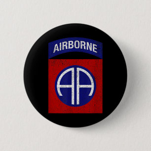 Chapa Redonda De 5 Cm Veterano patriótico militar ofendido 82.º aeródrom